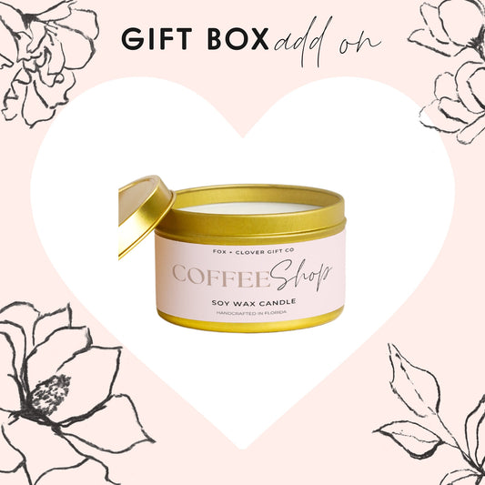 4oz Soy Candle in Gold Tin - Build Your Own Gift Box - Add On