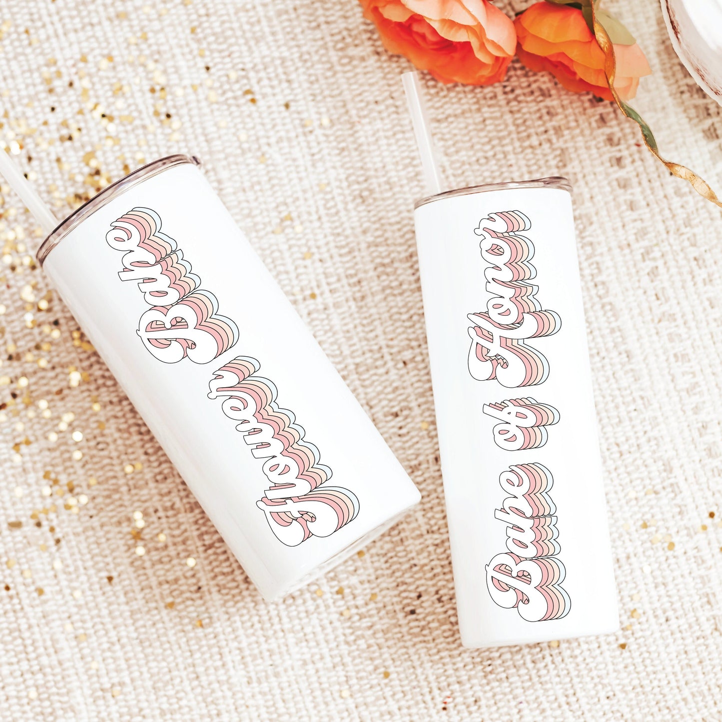 Retro Bridal Party Stainless Steel Tumblers