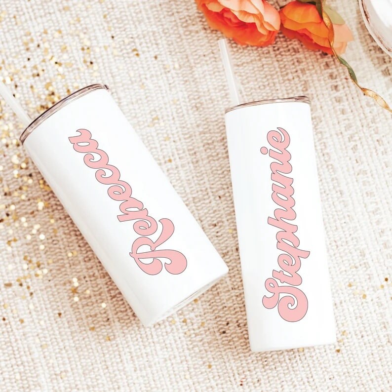 Retro Bridal Party Stainless Steel Tumblers