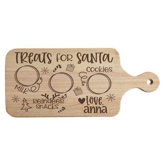 Santa Reindeer Treat Tray, Personalized Christmas Board, Placemat, Holiday Tradition, Keepsake, Serving Tray, Serving Board, Charcuterie